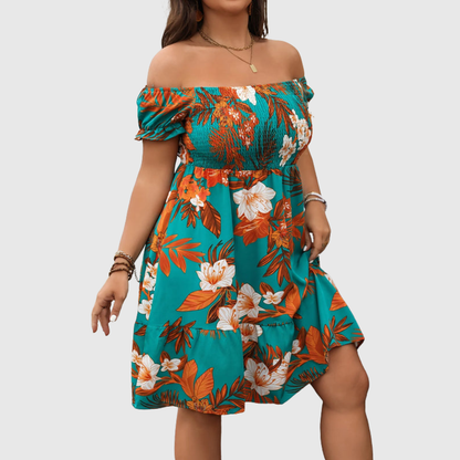 Bloom Shoulder Plus Size Dress