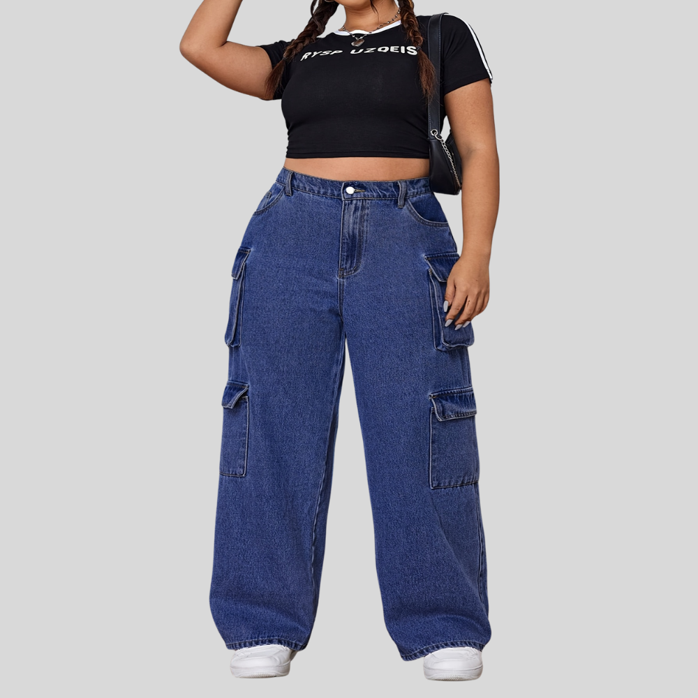 Mid Rise Workwear Pocket Jeans