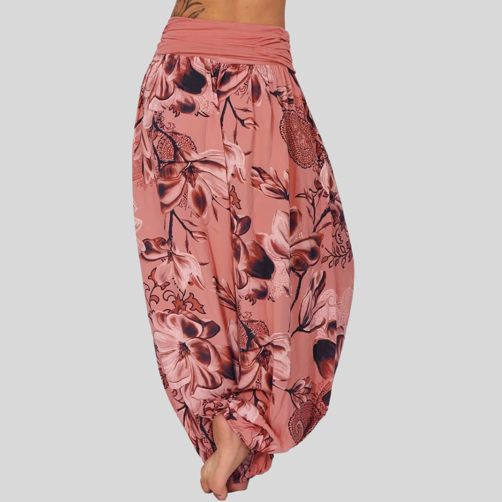 Plus Size Floral Harem Pants