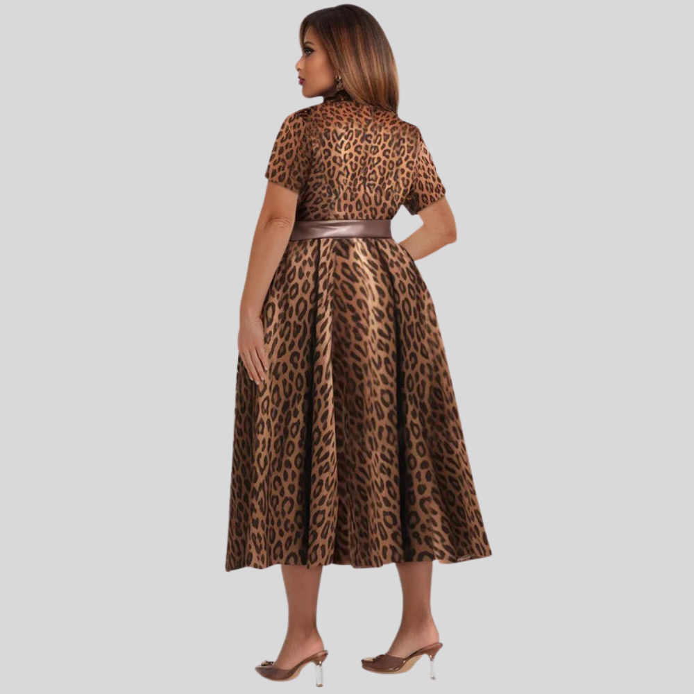 Plus Size Leopard Summer Dress