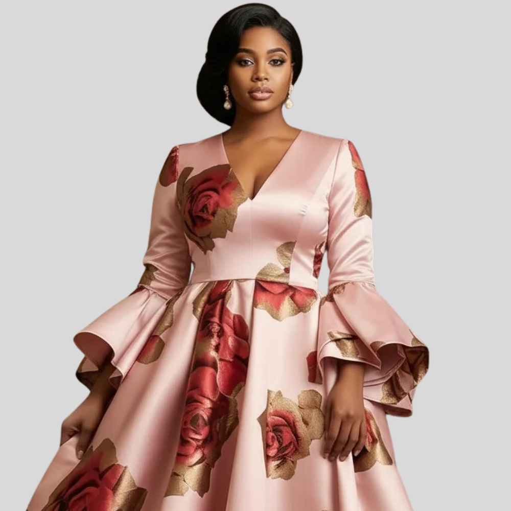 Elegant Plus Size Flare Dress
