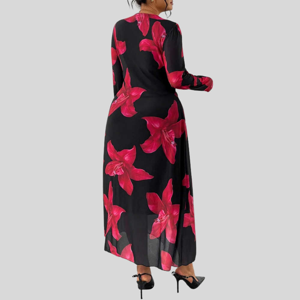 Plus Size Floral Twist Dress
