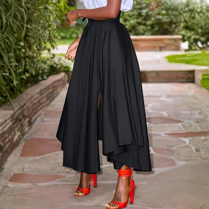 Plus Size Slit Maxi Skirt