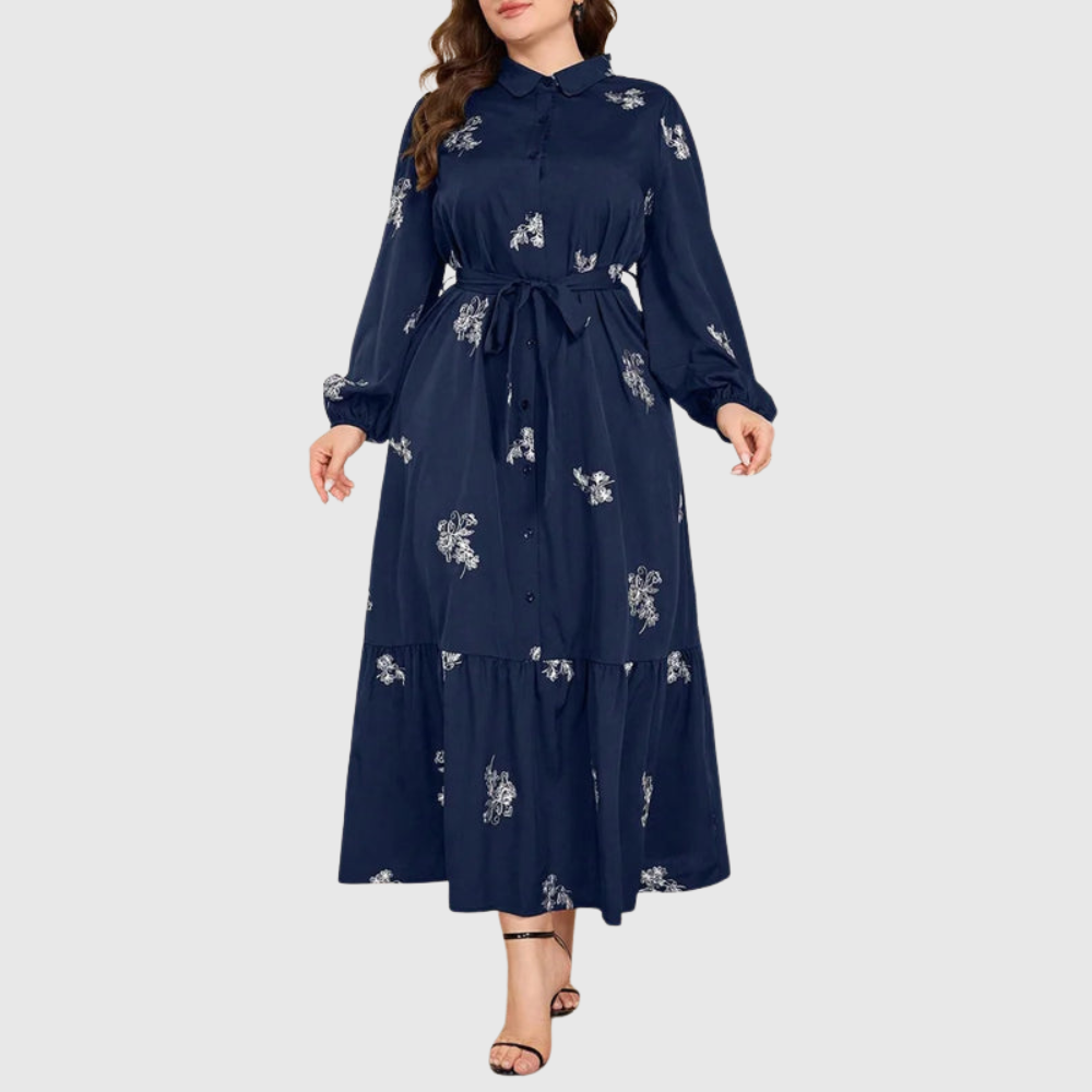 Embroidered Plus Size Maxi Dress