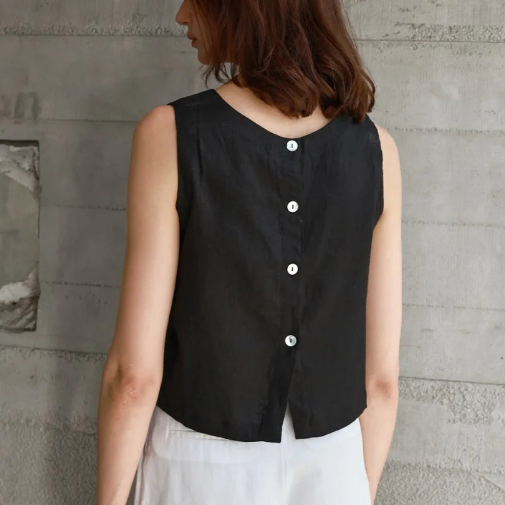 Reversible Casual Sleeveless Crop Top