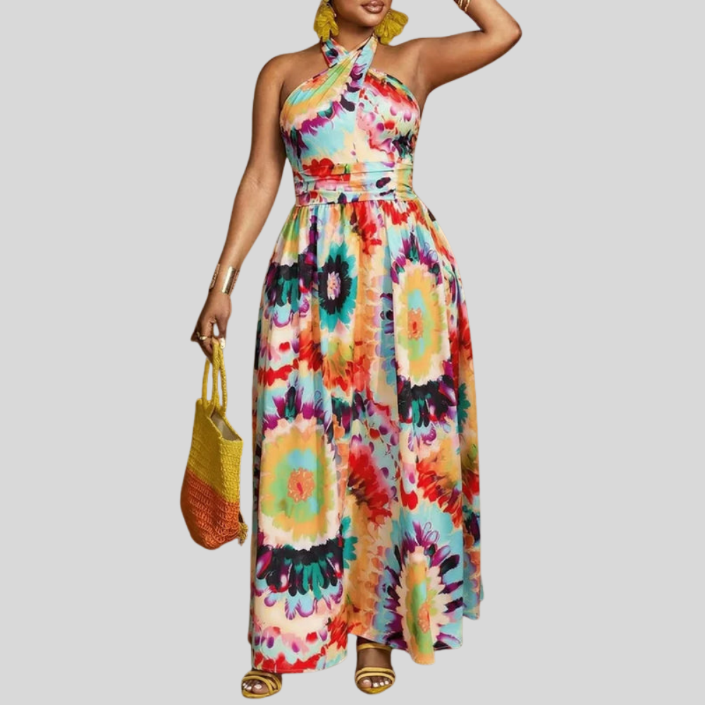 Plus Size Halter Maxi Dress