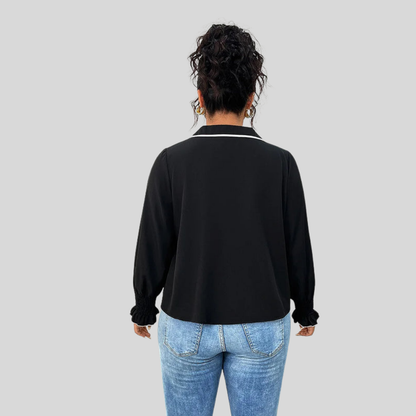 Polo Bow Plus Size Blouse