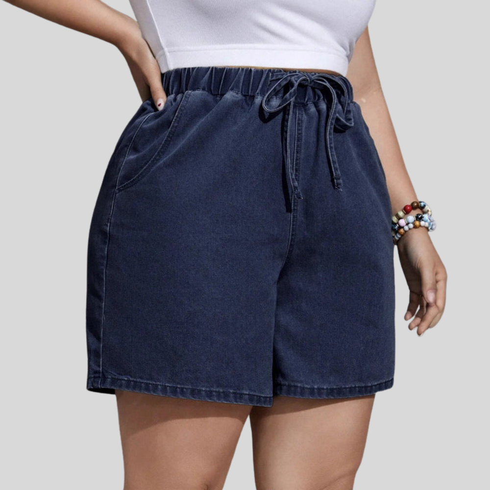 Elastic Waist Plus Size Shorts