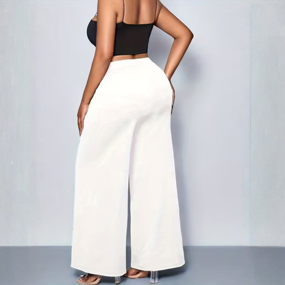 Plus Size Chain Detail Wide Leg Pants
