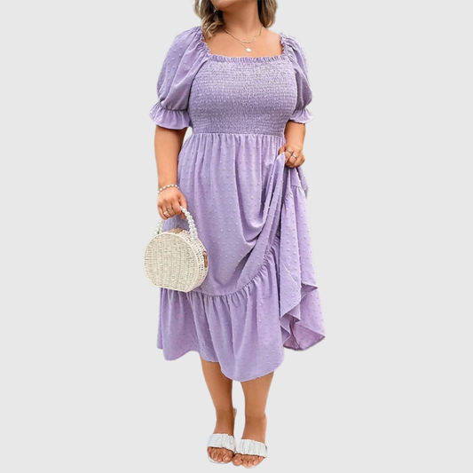 Square Neck Plus Size Dress
