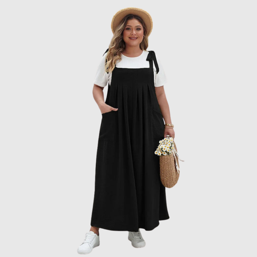 Tie Shoulder Plus Size Dress