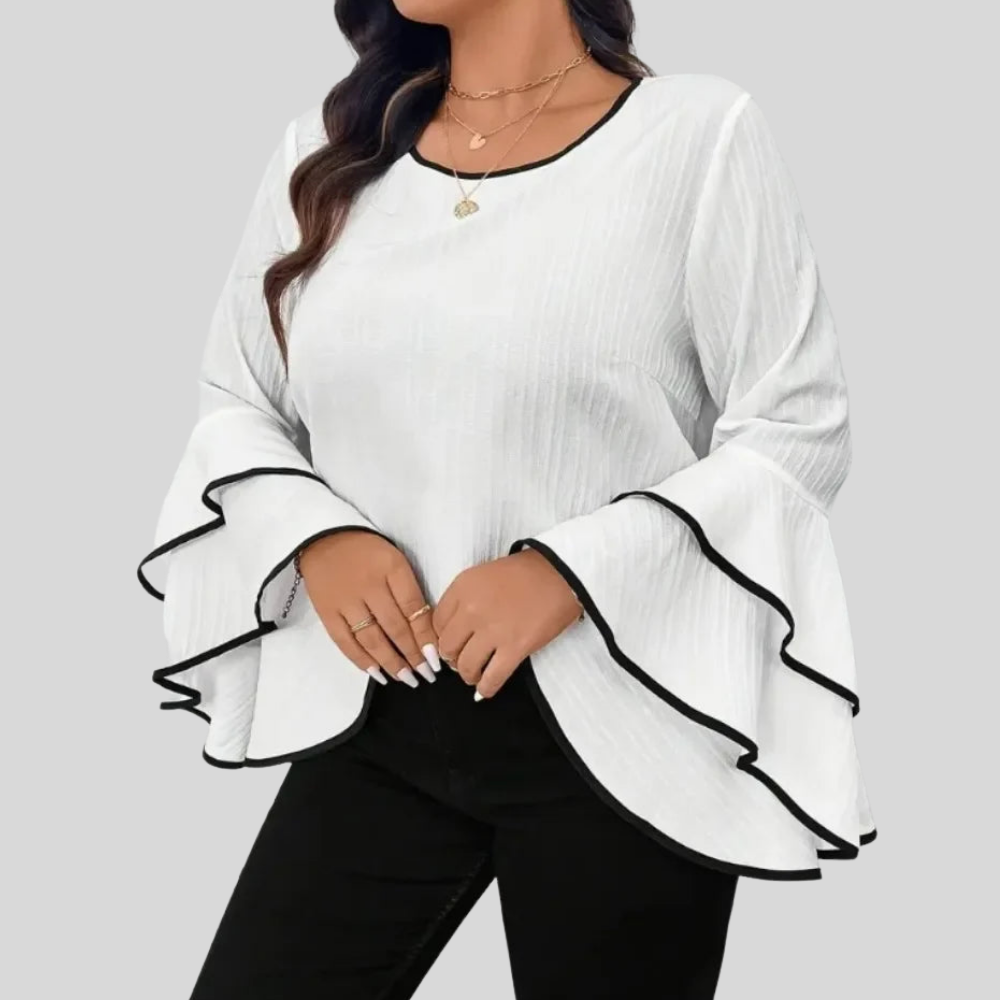 Flared Sleeve Casual Shirt