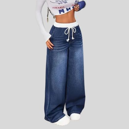 Plus Size Drawstring Wide Pants