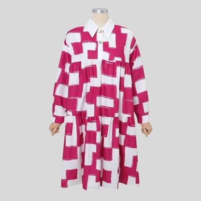 Stylish Plus Size Print Dress