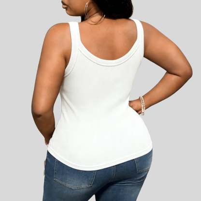 Ribbed Vacation Plus Size Top