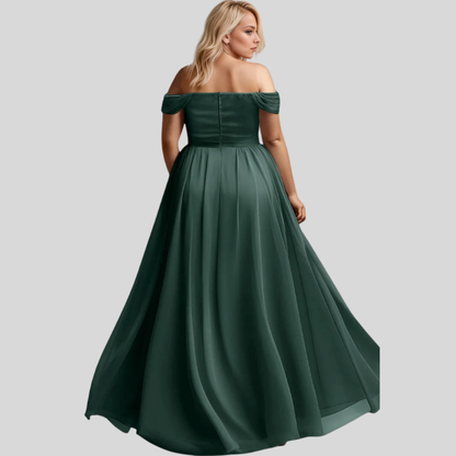 Plus Size Off Shoulder Maxi Dress