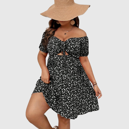 Bloom Print Plus Size Summer Dress