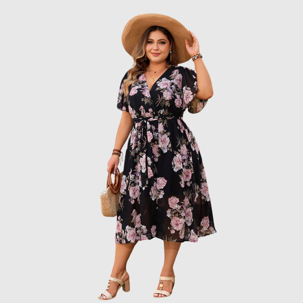 Surplice Plus Size Summer Dress