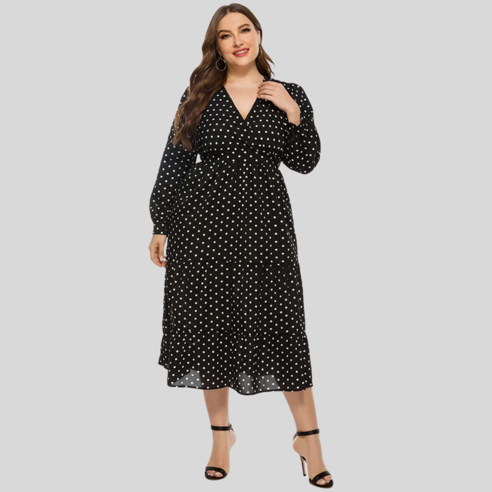 Polka Dot Plus Size Dress