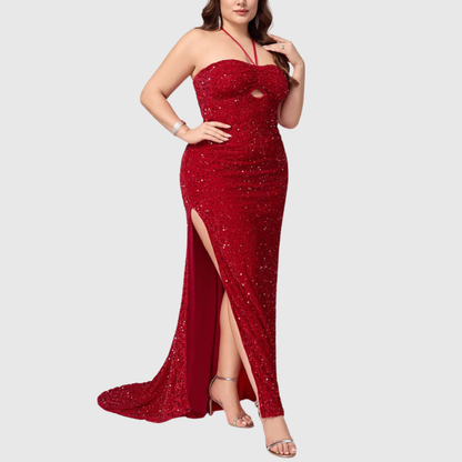 Glam Plus Size Evening Dress