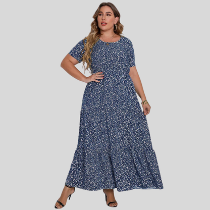 Ruffle Plus Size Vacation Dress