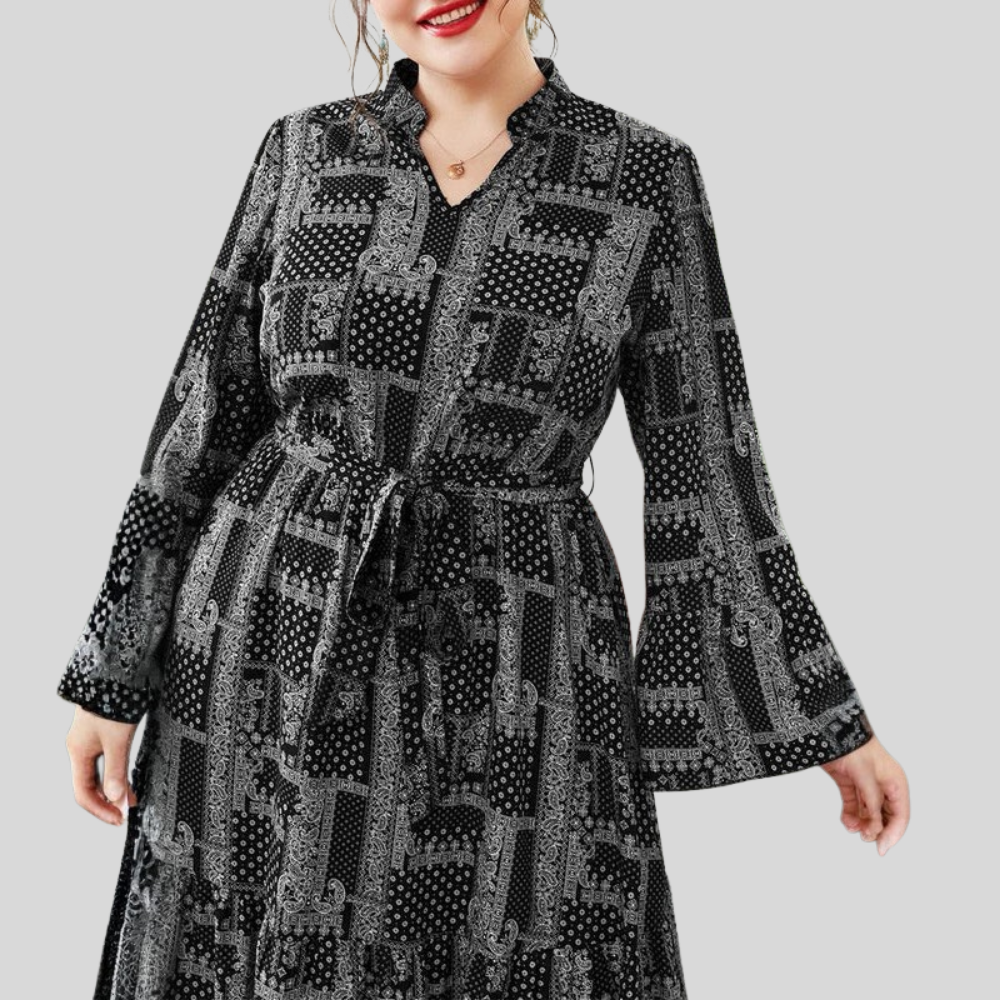 Plus Size Ethnic Aline Dress