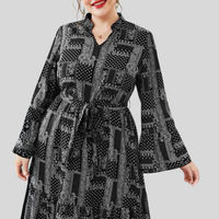 Plus Size Ethnic Aline Dress