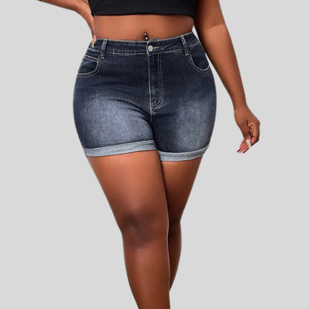 Retro Rolled Plus Size Shorts