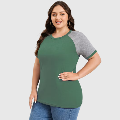 Raglan Block Plus Size Top