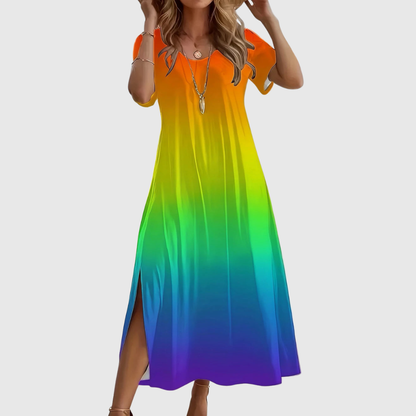 Printed Plus Size Vacation Dress