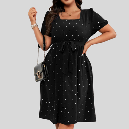 Plus Size Retro Polka Dress
