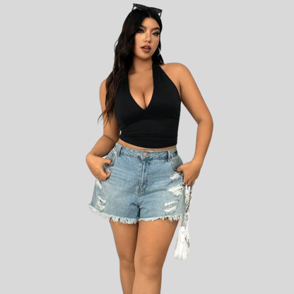 Halter Neck Plus Size Top
