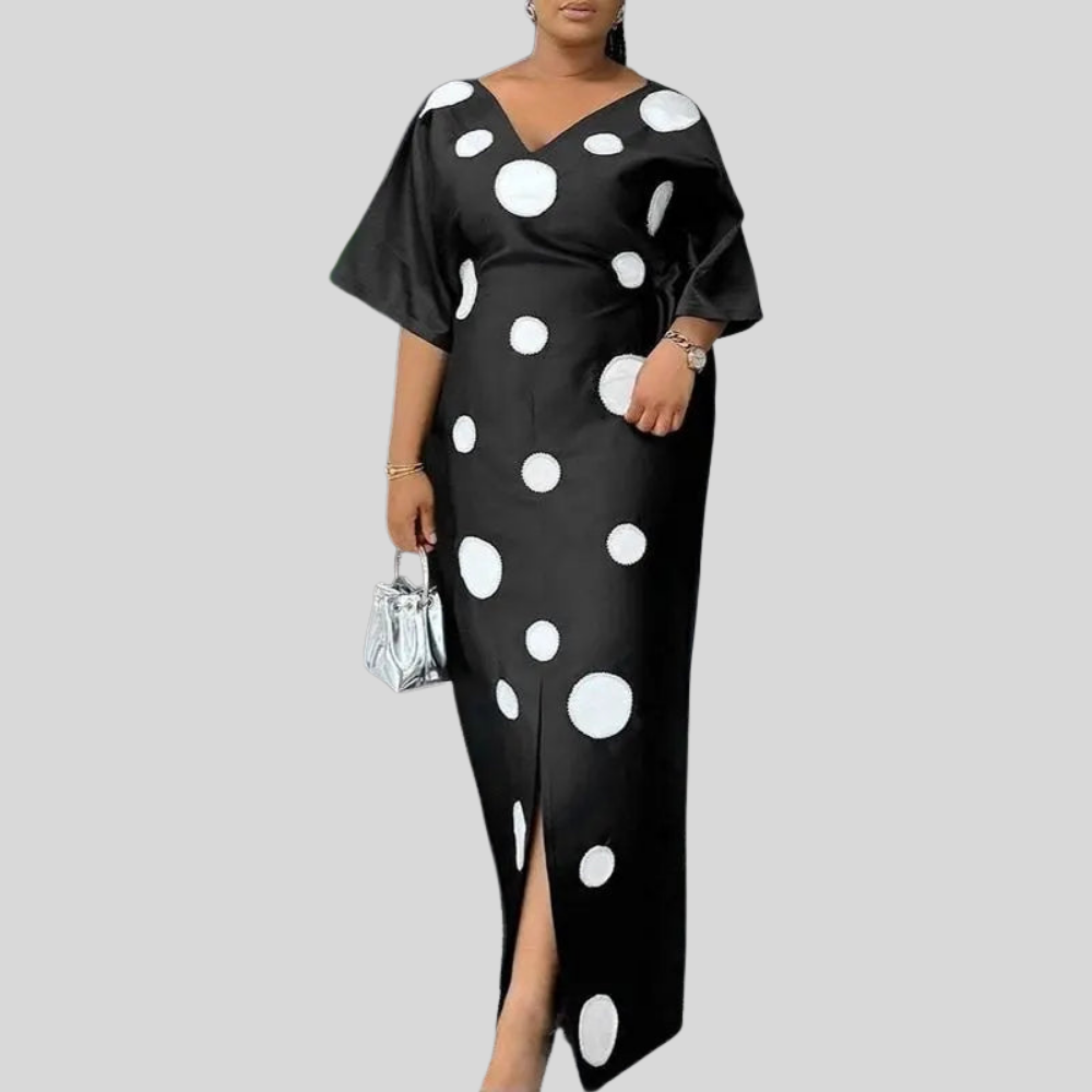 Plus Size Vintage Polka Dress