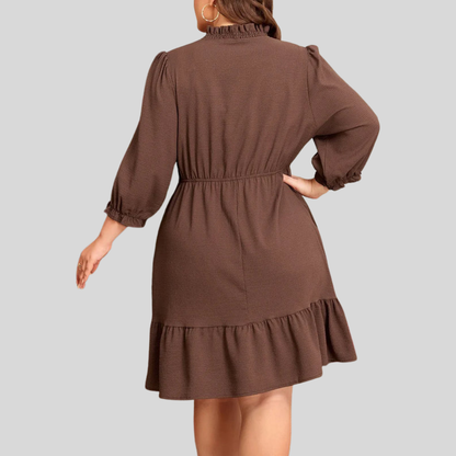 Plus Size Ruffle Casual Dress