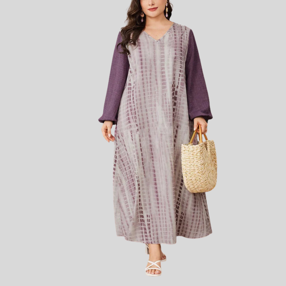 Tie Dye Plus Size Maxi Dress