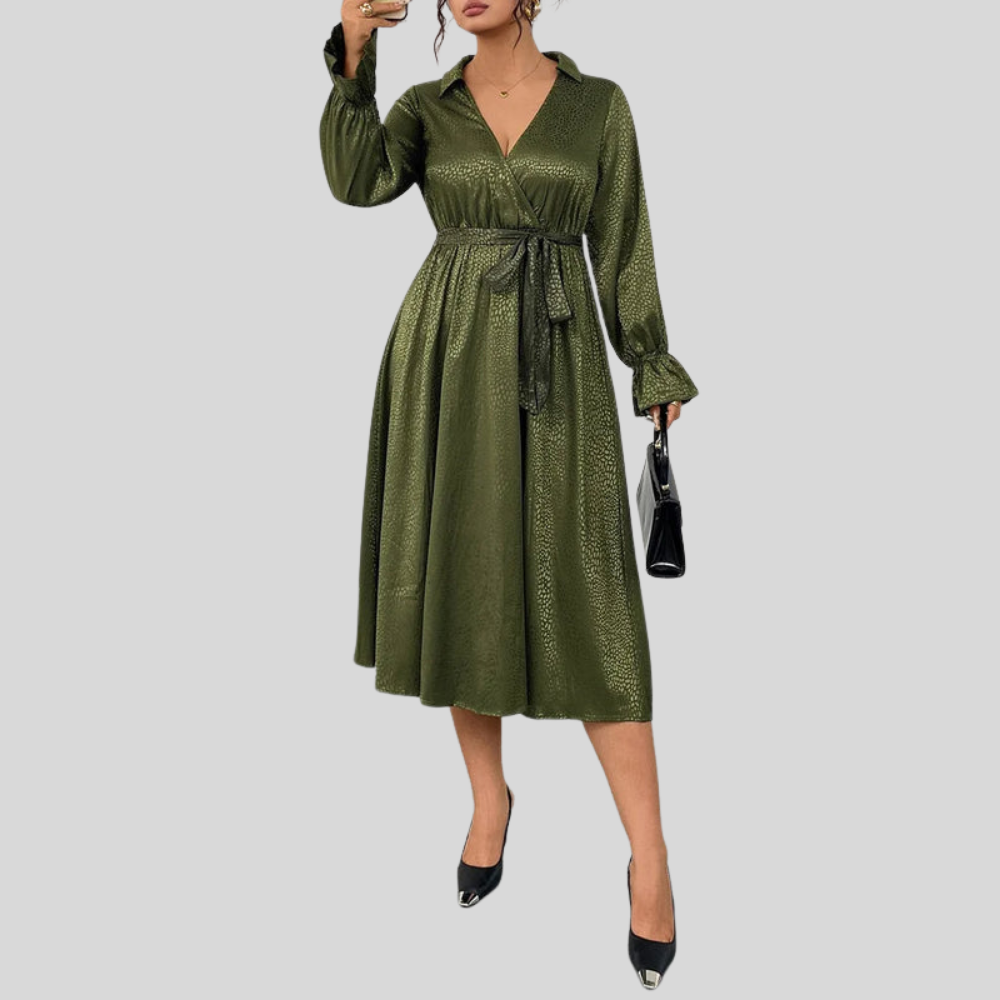 Surplice Plus Size Party Dress