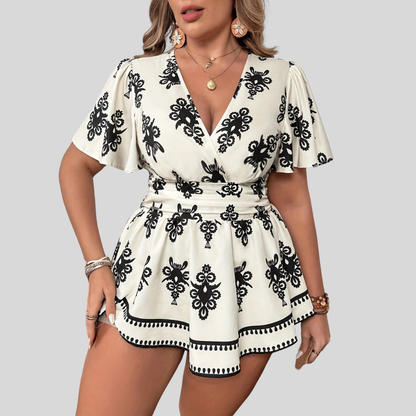 Plus Size Ethnic Print Shirt