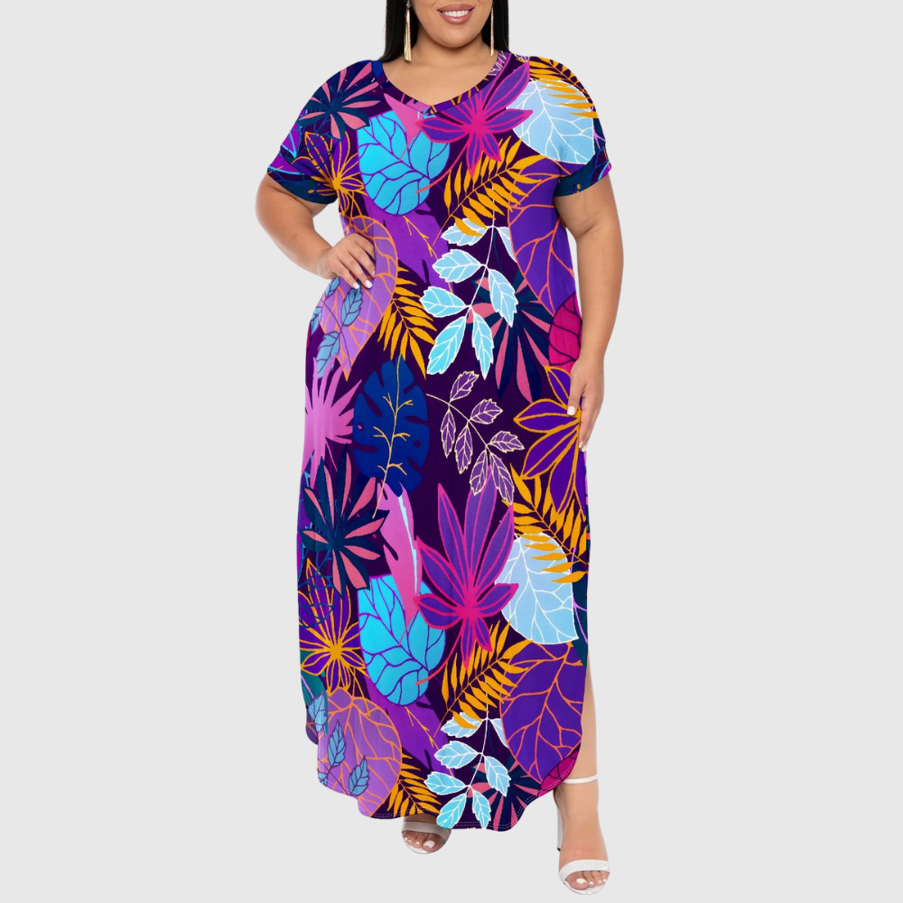 Vibrant Plus Size Maxi Dress