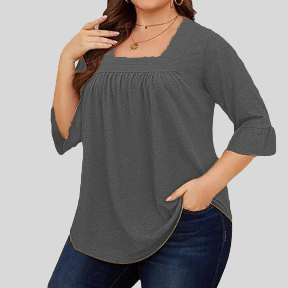 Plus Size Solid Casual Shirt