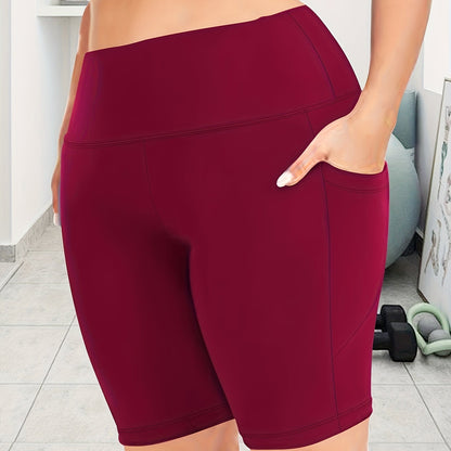 Plus Size Pocket Biker Shorts
