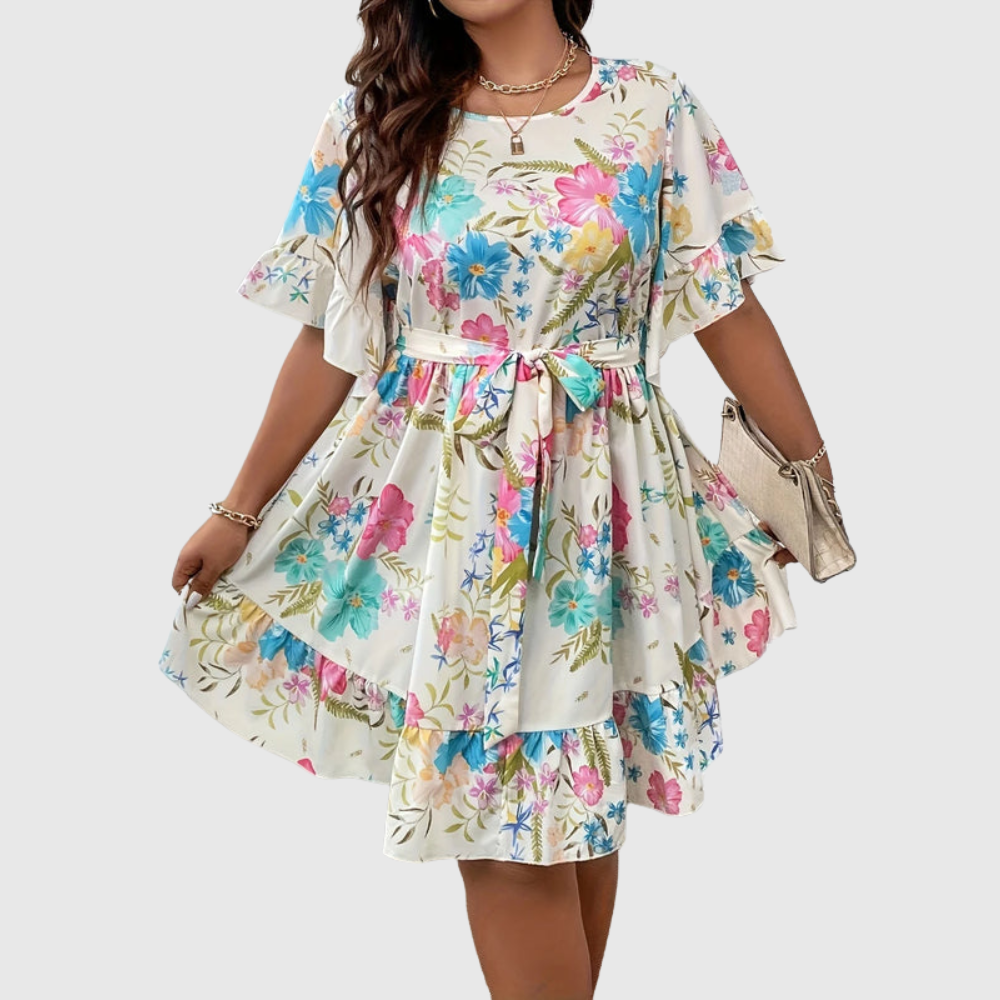 Vibrant Plus Size Vacation Dress