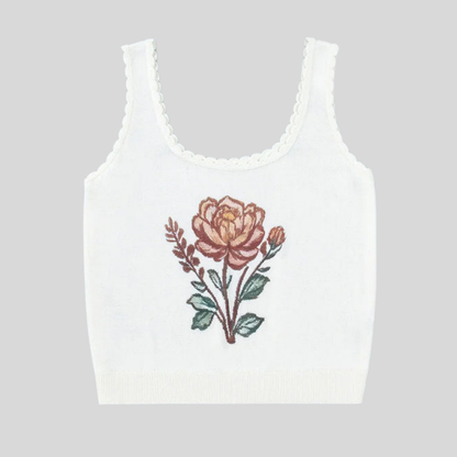 Floral Scoop Plus Size Tanka