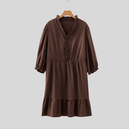 Plus Size Ruffle Casual Dress
