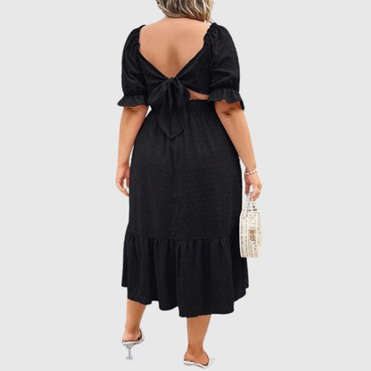 Square Neck Plus Size Dress