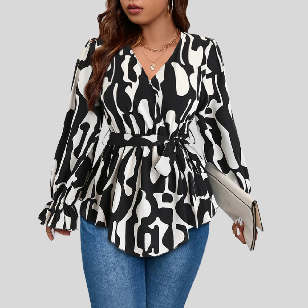 Plus Size Peplum Summer Blouse