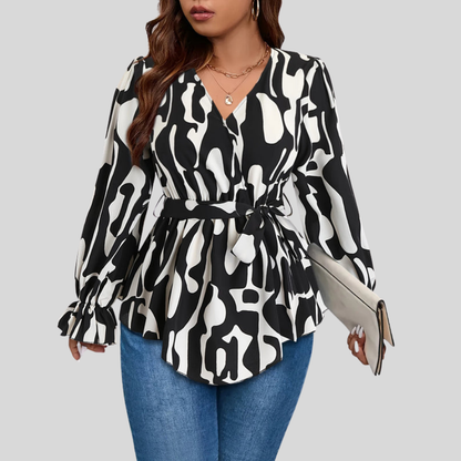 Plus Size Peplum Summer Blouse