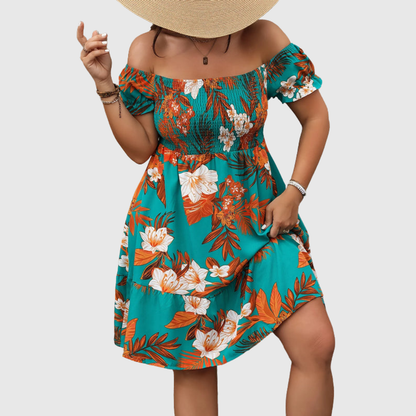 Bloom Shoulder Plus Size Dress