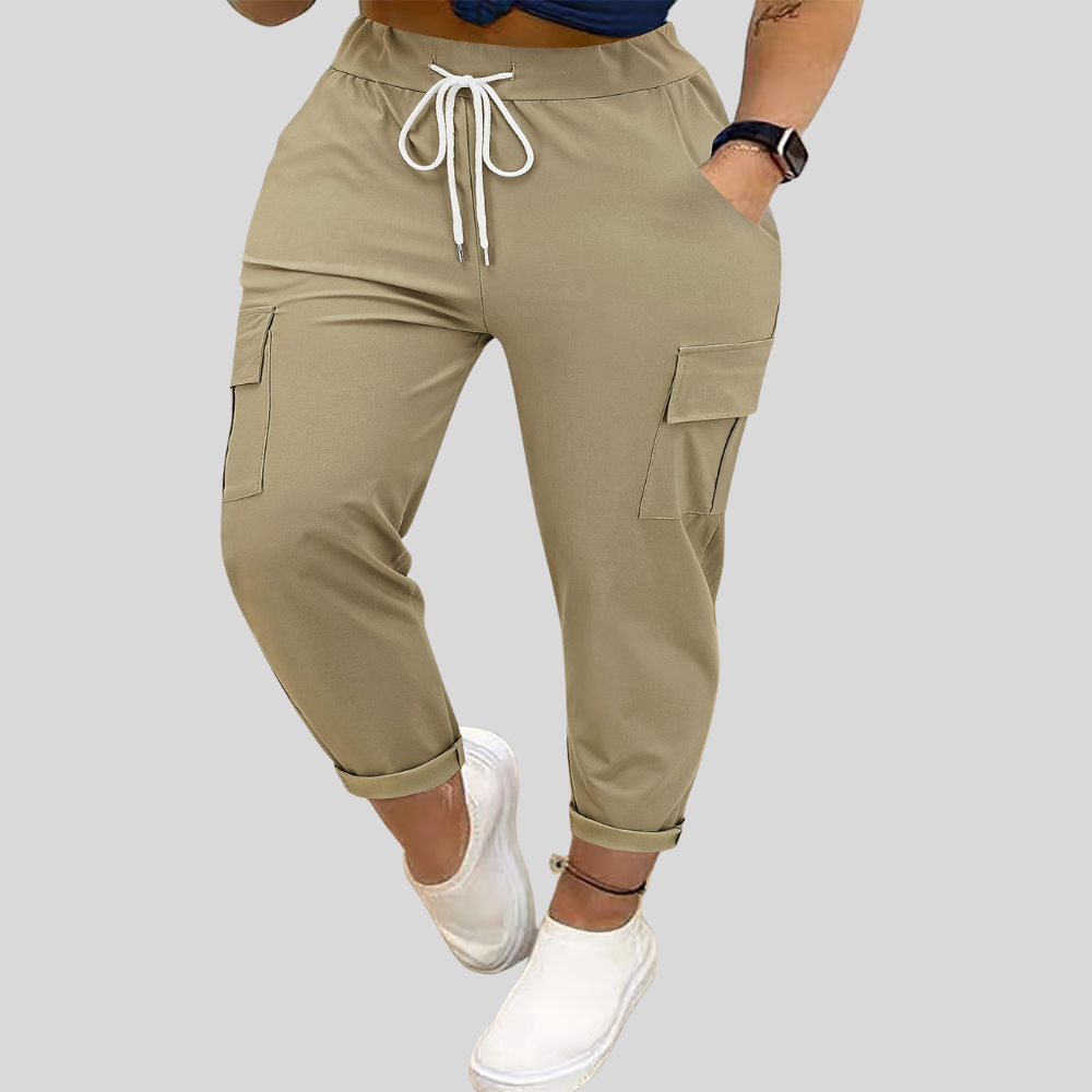 Pocket Detail Plus Size Pants