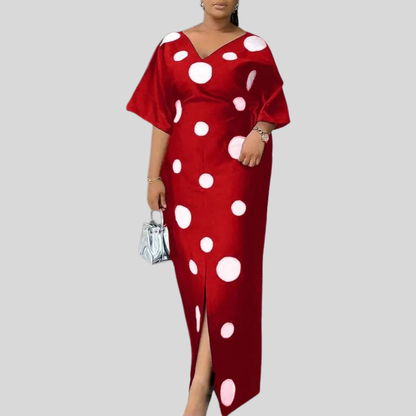 Plus Size Vintage Polka Dress