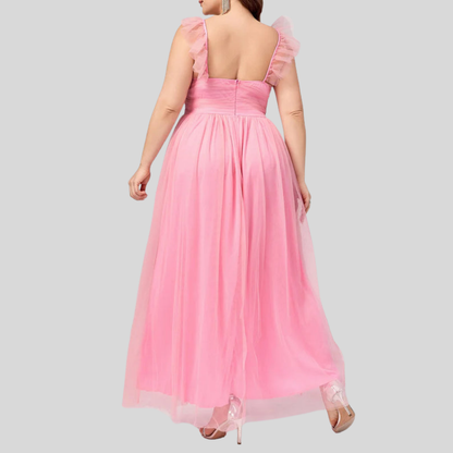 Square Neck Plus Size Party Dress